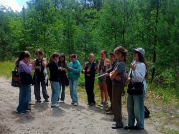 Młodzież z Gery w Bolimowskim Parku Krajobrazowym , 